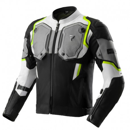 KURTKA MOTOCYKLOWA TEKSTYLNA REBELHORN BORG 2 BLACK GREY FLUO YELLOW XS