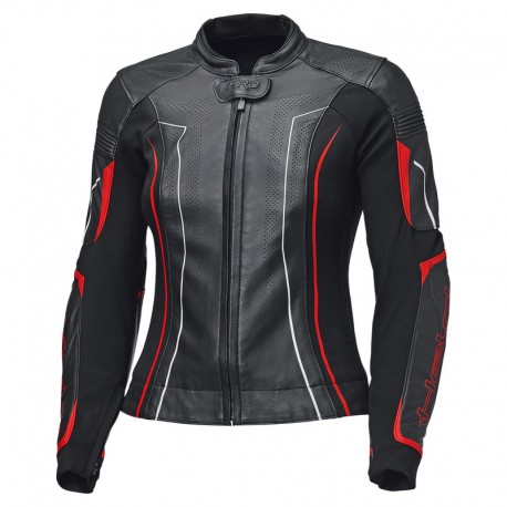 KURTKA MOTOCYKLOWA SKÓRZANA DAMSKA HELD DEBBIE 3 BLACK FLUO RED W34