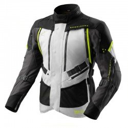 KURTKA MOTOCYKLOWA TEKSTYLNA REBELHORN HARDY 3.0 BLACK LIGHT GREY FLUO YELLOW XS