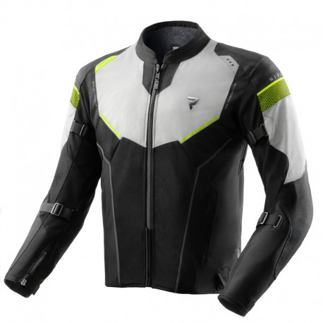 KURTKA MOTOCYKLOWA TEKSTYLNA REBELHORN HIFLOW 5 BLACK GREY FLUO YELLOW XS