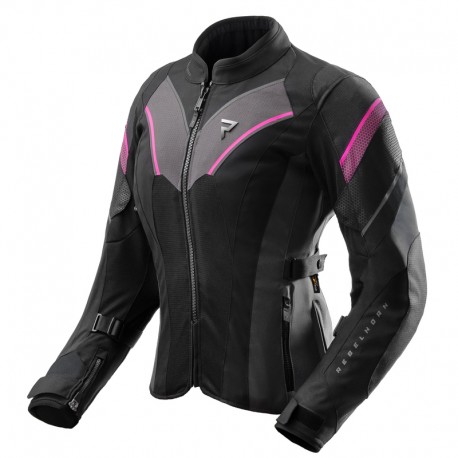 KURTKA MOTOCYKLOWA TEKSTYLNA DAMSKA REBELHORN HIFLOW 5 BLACK GREY FLUO PINK WXS