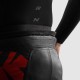 SPODNIE MOTOCYKLOWE SKÓRZANE REBELHORN INFERNO BLACK FLUO RED 46