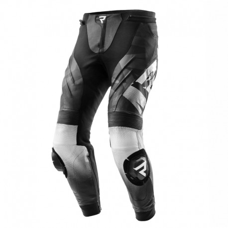 SPODNIE MOTOCYKLOWE SKÓRZANE REBELHORN INFERNO BLACK WHITE 46