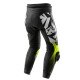 SPODNIE MOTOCYKLOWE SKÓRZANE REBELHORN INFERNO BLACK WHITE FLUO YELLOW 46