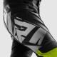 SPODNIE MOTOCYKLOWE SKÓRZANE REBELHORN INFERNO BLACK WHITE FLUO YELLOW 46