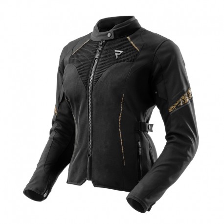 KURTKA MOTOCYKLOWA TEKSTYLNA DAMSKA REBELHORN JAX BLACK GOLD WXS