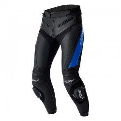 SPODNIE MOTOCYKLOWE SKÓRZANE RST TRACTECH EVO D3O BLACK BLUE S