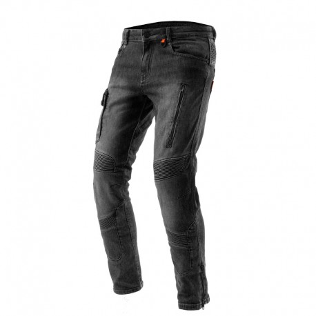 JEANSY MOTOCYKLOWE REBELHORN VANDAL WASHED BLACK MONOLAYER 28/32