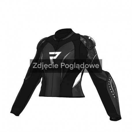 KURTKA MOTOCYKLOWA SKÓRZANA DAMSKA REBELHORN DIVA RS BLACK WHITE W32