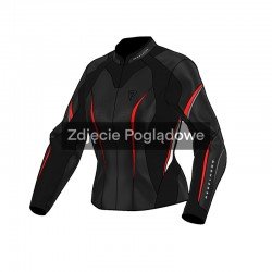 KURTKA MOTOCYKLOWA SKÓRZANA DAMSKA REBELHORN DIVA ST BLACK RED WHITE W32