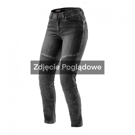 JEANSY MOTOCYKLOWE DAMSKIE REBELHORN AGNESS 2 WASHED BLACK MONOLAYER 24/30