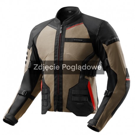 KURTKA MOTOCYKLOWA TEKSTYLNA REBELHORN SCANDAL 3 DESERT BLACK RED XS