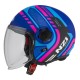 KASK MOTOCYKLOWY NZI RINGWAY 2 DUO CONNECTED BLUE PINK BLUE MATT M