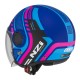 KASK MOTOCYKLOWY NZI RINGWAY 2 DUO CONNECTED BLUE PINK BLUE MATT L