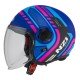 KASK MOTOCYKLOWY NZI RINGWAY 2 DUO CONNECTED BLUE PINK BLUE MATT L