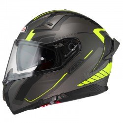 KASK MOTOCYKLOWY NZI GO RIDER STREAM DUO MOTION ANTRACITE BLACK YELLOW MATT L