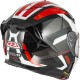 KASK MOTOCYKLOWY NZI GO RIDER STREAM DUO TRIDENT BLACK GREY RED XXL