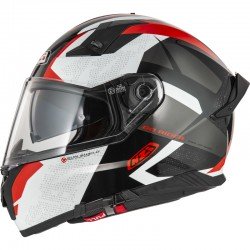 KASK MOTOCYKLOWY NZI GO RIDER STREAM DUO TRIDENT BLACK GREY RED 3XL
