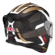 KASK MOTOCYKLOWY NZI GO RIDER STREAM DUO TRIDENT BLACK GREY GOLD MATT XS