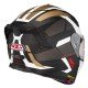 KASK MOTOCYKLOWY NZI GO RIDER STREAM DUO TRIDENT BLACK GREY GOLD MATT XS