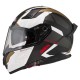 KASK MOTOCYKLOWY NZI GO RIDER STREAM DUO TRIDENT BLACK GREY GOLD MATT XXL