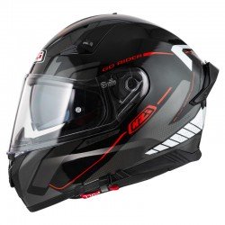 KASK MOTOCYKLOWY NZI GO RIDER STREAM DUO MOTION BLACK ANTRACITE WHITE XL