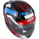 KASK MOTOCYKLOWY NZI GO RIDER STREAM DUO QUADRI BLACK RED BLUE M