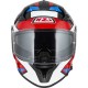 KASK MOTOCYKLOWY NZI GO RIDER STREAM DUO QUADRI BLACK RED BLUE L