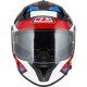 KASK MOTOCYKLOWY NZI GO RIDER STREAM DUO QUADRI BLACK RED BLUE L