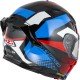 KASK MOTOCYKLOWY NZI GO RIDER STREAM DUO QUADRI BLACK RED BLUE XL