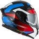 KASK MOTOCYKLOWY NZI GO RIDER STREAM DUO QUADRI BLACK RED BLUE XXL