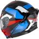 KASK MOTOCYKLOWY NZI GO RIDER STREAM DUO QUADRI BLACK RED BLUE 3XL