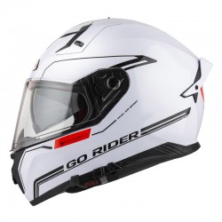 KASK MOTOCYKLOWY NZI GO RIDER STREAM DUO SOLID NOUVEAU WHITE XXL