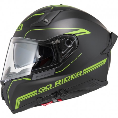 KASK MOTOCYKLOWY NZI GO RIDER STREAM DUO SOLID NOUVEAU BLACK K MATT S