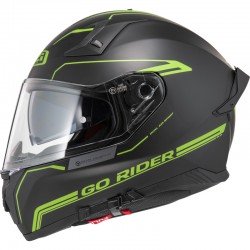 KASK MOTOCYKLOWY NZI GO RIDER STREAM DUO SOLID NOUVEAU BLACK K MATT M