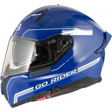 KASK MOTOCYKLOWY NZI GO RIDER STREAM DUO SOLID NOUVEAU BLUE Y XXL
