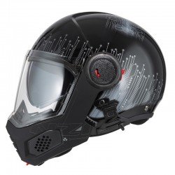 KASK MOTOCYKLOWY NZI MINIMOD DUO META BLACK SILVER S
