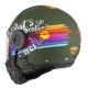 KASK MOTOCYKLOWY NZI MINIMOD DUO RAINBOW GREENBLACK SILVER MATT L
