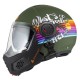 KASK MOTOCYKLOWY NZI MINIMOD DUO RAINBOW GREENBLACK SILVER MATT XXL
