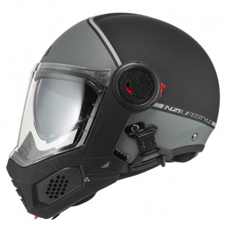 KASK MOTOCYKLOWY NZI MINIMOD DUO SMART BLACK ANTRACITE MATT XL