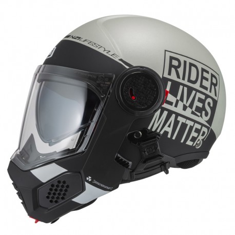 KASK MOTOCYKLOWY NZI MINIMOD DUO INVOLT GREYBLACK GREY MATT L