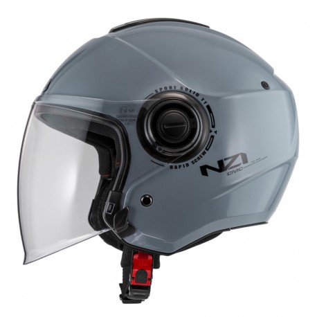 KASK MOTOCYKLOWY NZI CIVIC SOLID NOUVEAU NARDO GREY 3XL