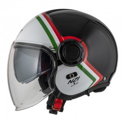 KASK MOTOCYKLOWY NZI RINGWAY 2 DUO SKYLINE BLACK WHITE ITALY M