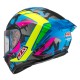 KASK MOTOCYKLOWY NZI TRENDY STREAM CAMU BLUE NEON PINK BLUE S MATT XS