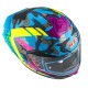 KASK MOTOCYKLOWY NZI TRENDY STREAM CAMU BLUE NEON PINK BLUE S MATT XS
