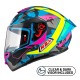 KASK MOTOCYKLOWY NZI TRENDY STREAM CAMU BLUE NEON PINK BLUE S MATT S