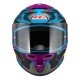 KASK MOTOCYKLOWY NZI TRENDY STREAM CAMU BLUE NEON PINK BLUE S MATT L