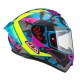 KASK MOTOCYKLOWY NZI TRENDY STREAM CAMU BLUE NEON PINK BLUE S MATT XL