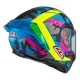 KASK MOTOCYKLOWY NZI TRENDY STREAM CAMU BLUE NEON PINK BLUE S MATT XXL