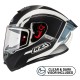 KASK MOTOCYKLOWY NZI TRENDY STREAM ELEGANCE WHITE BLACK TINTED S MATT XL